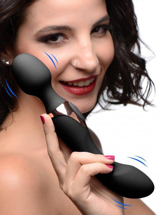10X Dual Duchess 2-in-1 Silicone Massager- black - Sex On the Go