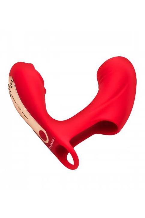 Rose Touch Pulsing Silicone Finger Vibrator - Sex On the Go