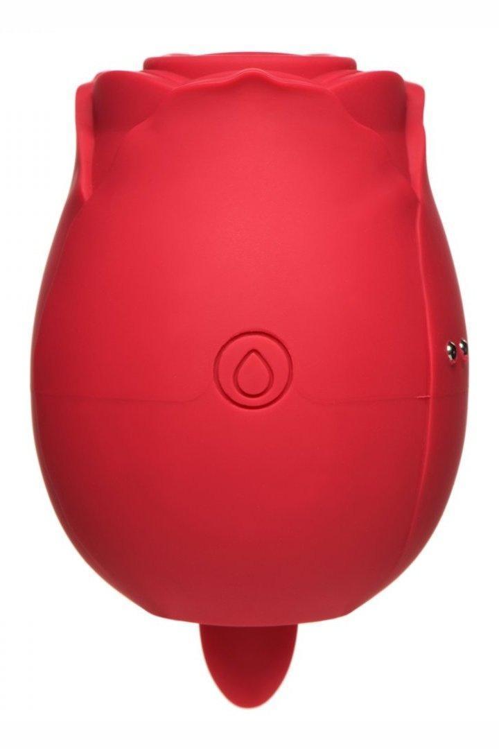 The Double Tease Rose 10X Sucking and Licking Silicone Stimulator - Sex On the Go