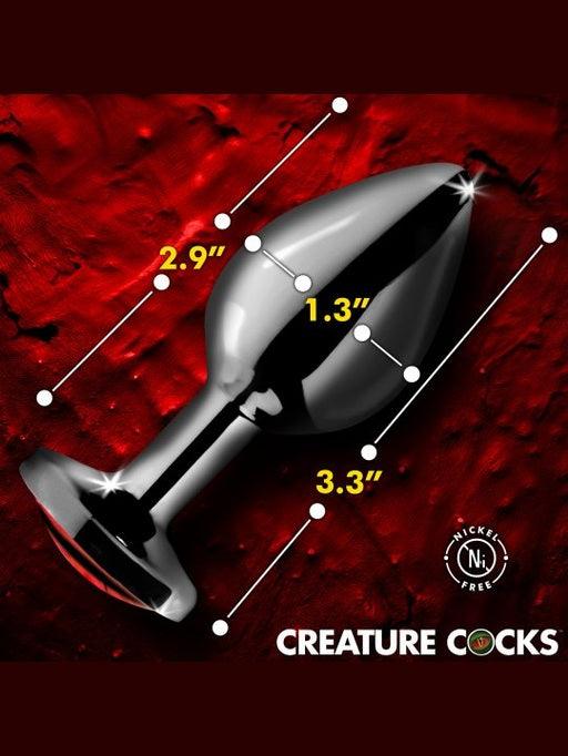 Sinister Eye Red Eye Metal Butt Plug - Medium - Sex On the Go