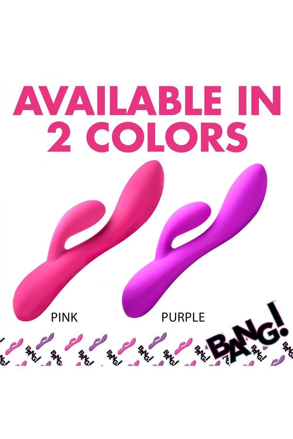10X Flexible Silicone Rabbit Vibrator - Purple or Pink - Sex On the Go