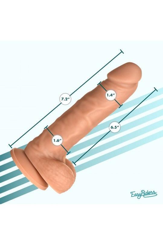 Easy Riders 7 Inch Silicone Dildo with Balls - Medium or Light - Sex On the Go