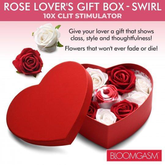 The Rose Lovers Gift Box 10x Clit Suction Rose - Red/white, Red or Pink - Sex On the Go