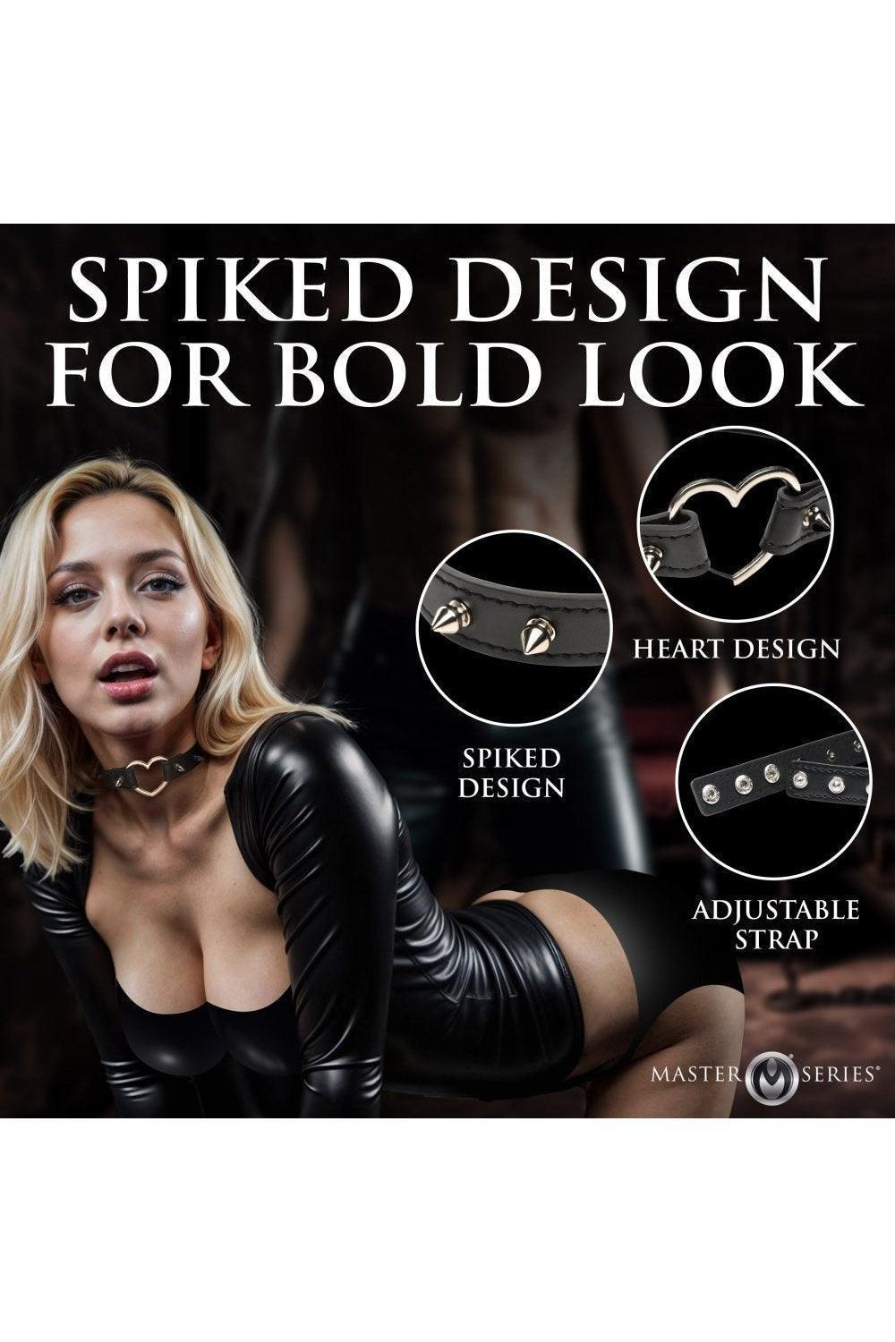 Spiked Heart Choker - Black or Pink - Sex On the Go