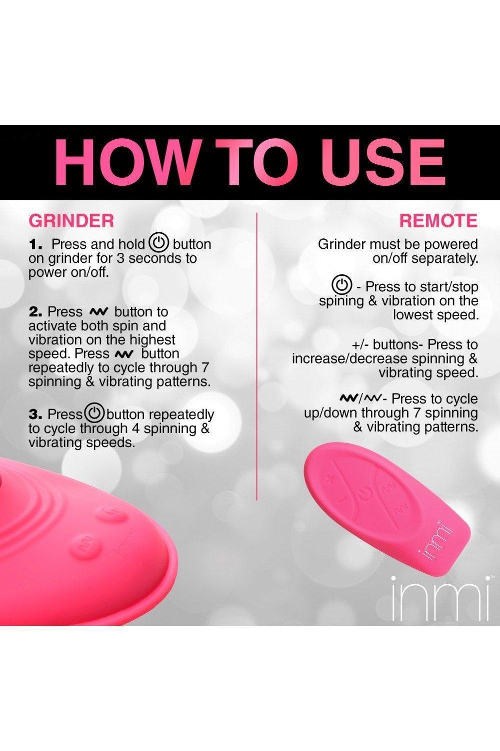 Spin n' Grind Rotating and Vibrating Silicone Sex Grinder - Sex On the Go