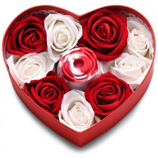 The Rose Lovers Gift Box 10x Clit Suction Rose - Red/white, Red or Pink - Sex On the Go