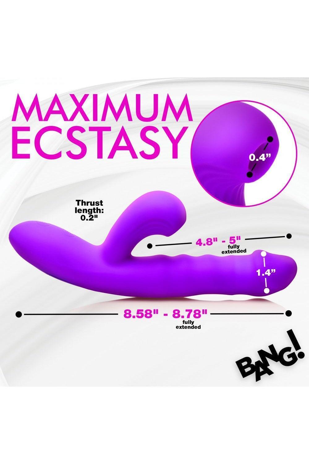 Thrusting and Sucking Silicone Rabbit Vibrator - Sex On the Go