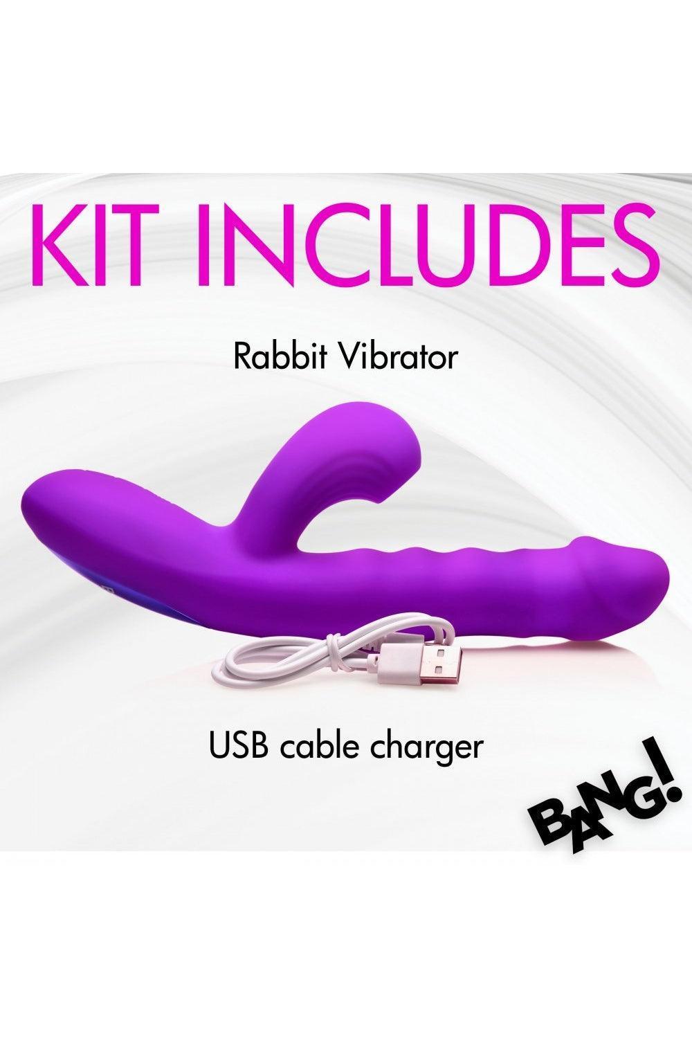 Thrusting and Sucking Silicone Rabbit Vibrator - Sex On the Go