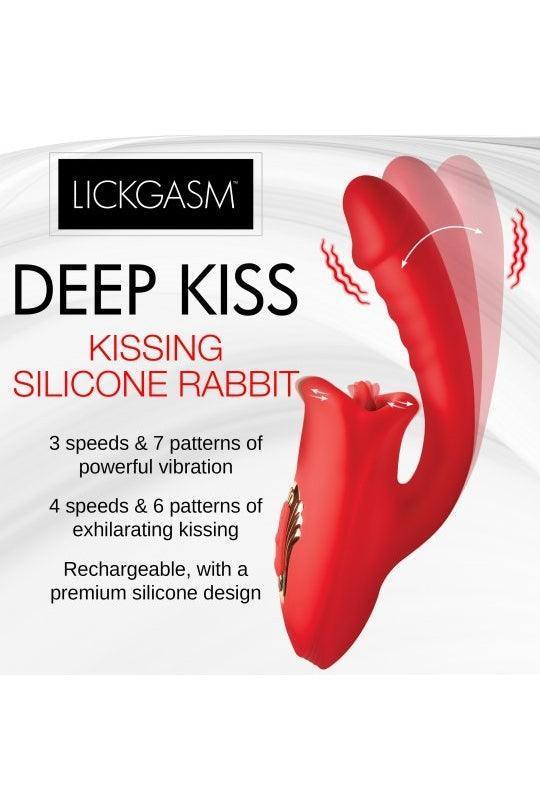 Deep Kiss Silicone Licking Rabbit Vibrator - Sex On the Go