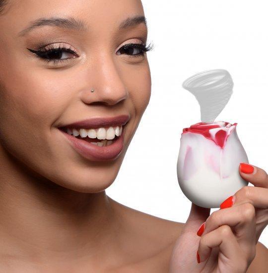 The Rose Lovers Gift Box 10x Clit Suction Rose - Red/white, Red or Pink - Sex On the Go