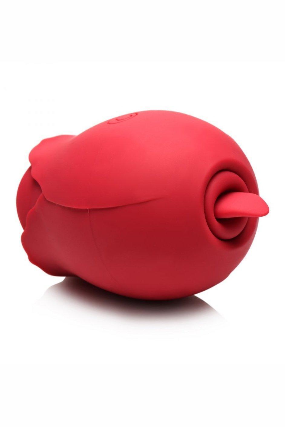 The Double Tease Rose 10X Sucking and Licking Silicone Stimulator - Sex On the Go