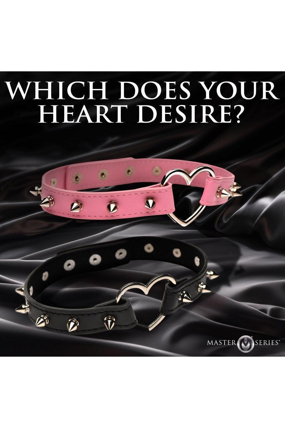 Spiked Heart Choker - Black or Pink - Sex On the Go