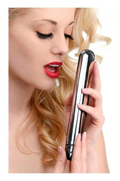 Thunder Bullet XL Ultra Powered Silver Vibe - Sex On the Go