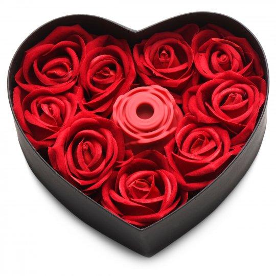 The Rose Lovers Gift Box 10x Clit Suction Rose - Red/white, Red or Pink - Sex On the Go