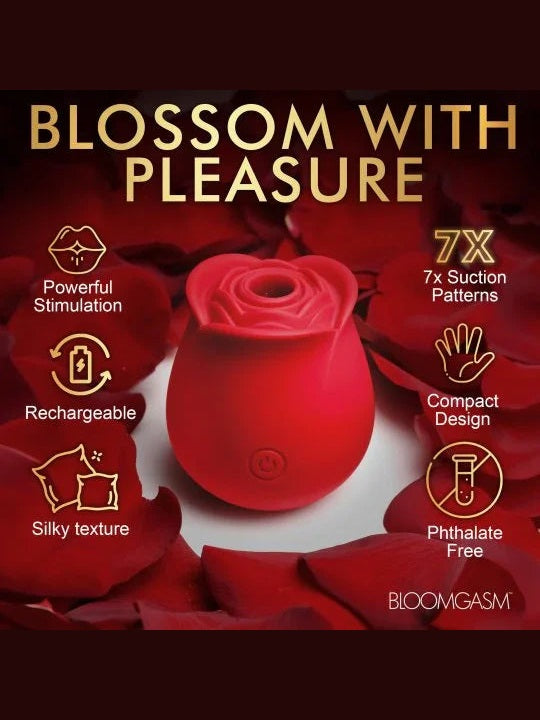 The Perfect Rose Clitoral Stimulator - Red or Pink - Sex On the Go