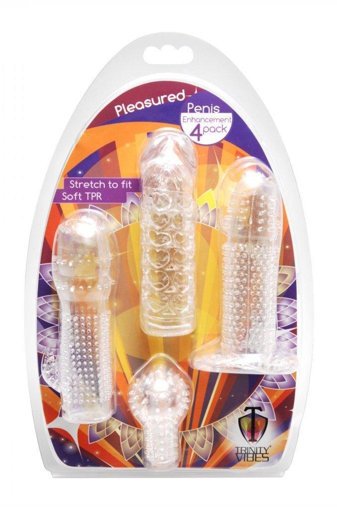Pleasured Penis Enhancement Sleeve 4 Pack - Sex On the Go