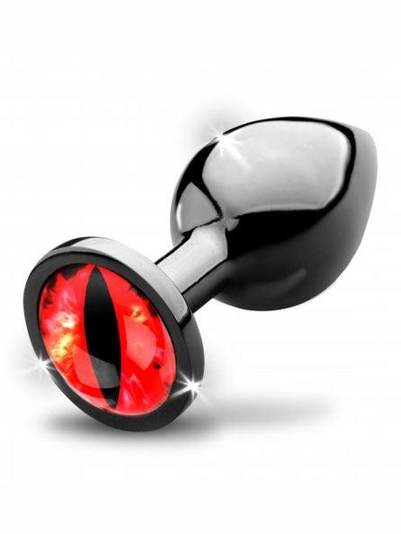 Sinister Eye Red Eye Metal Butt Plug - Medium - Sex On the Go