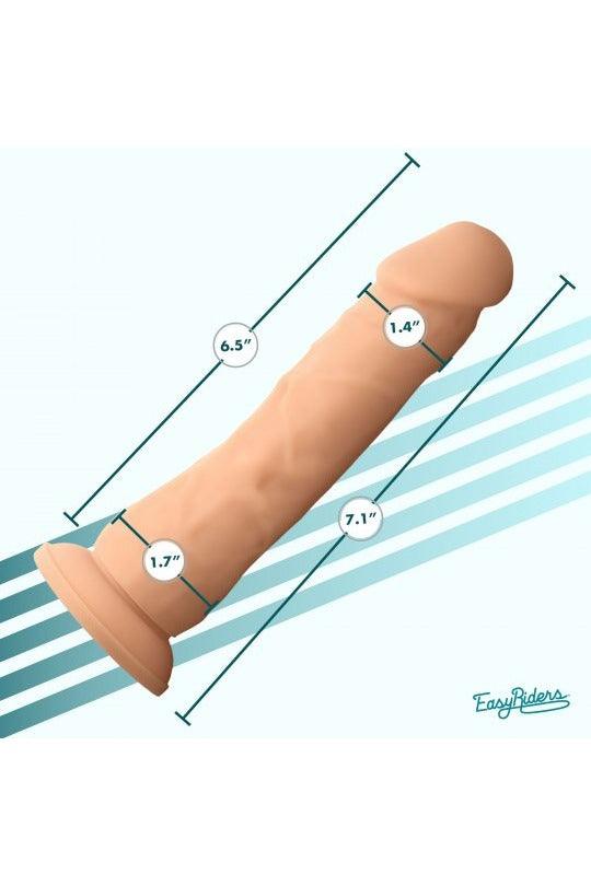 Easy Riders 7 Inch Silicone Dildo - Medium or Dark - Sex On the Go