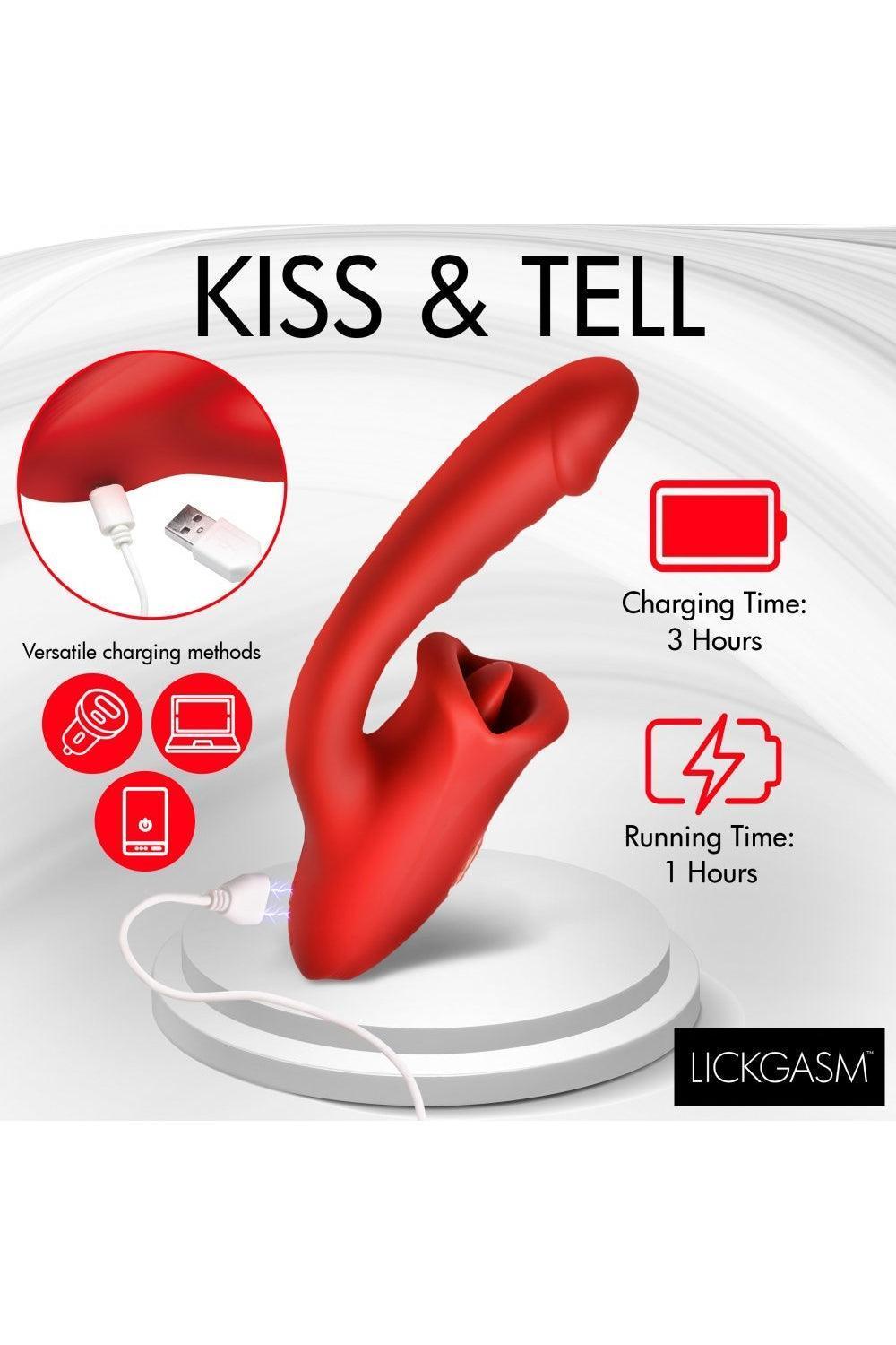 Deep Kiss Silicone Licking Rabbit Vibrator - Sex On the Go