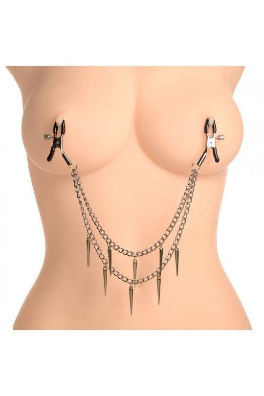 Daggers Double Chain Nipple Clamps - Sex On the Go