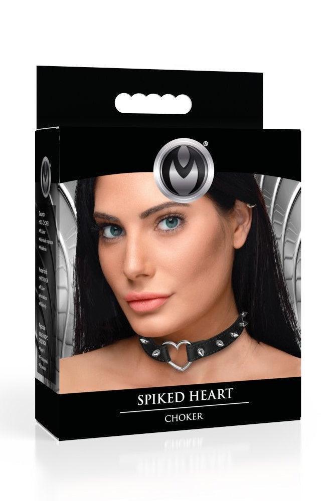 Spiked Heart Choker - Black or Pink - Sex On the Go