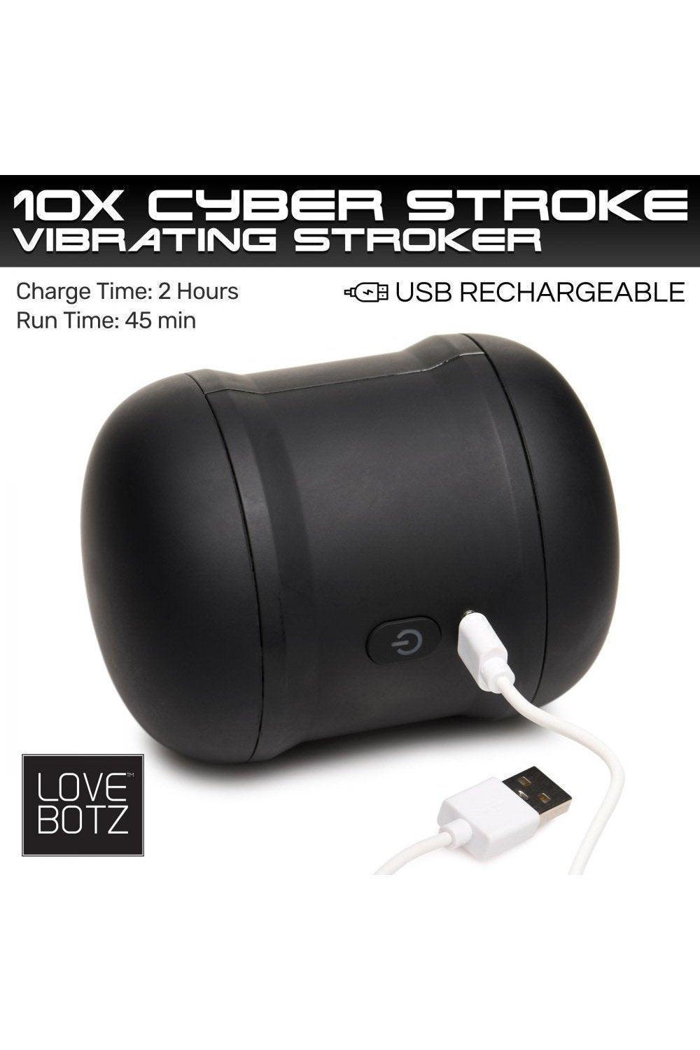 10X Cyber Stroke Vibrating Masturbator - Sex On the Go