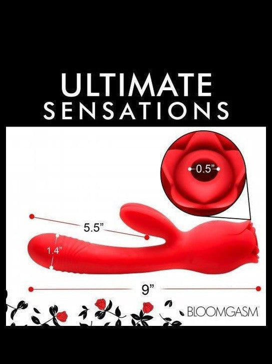 Blooming Bunny Sucking and Thrusting Silicone Rabbit Vibrator - Sex On the Go