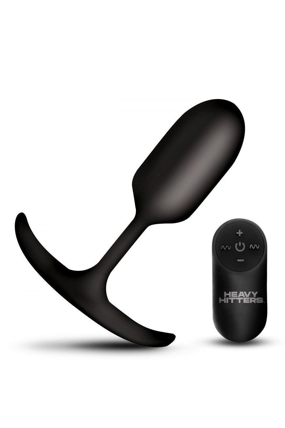 Vibrating XL Weighted Silicone Anal Plug - Sex On the Go