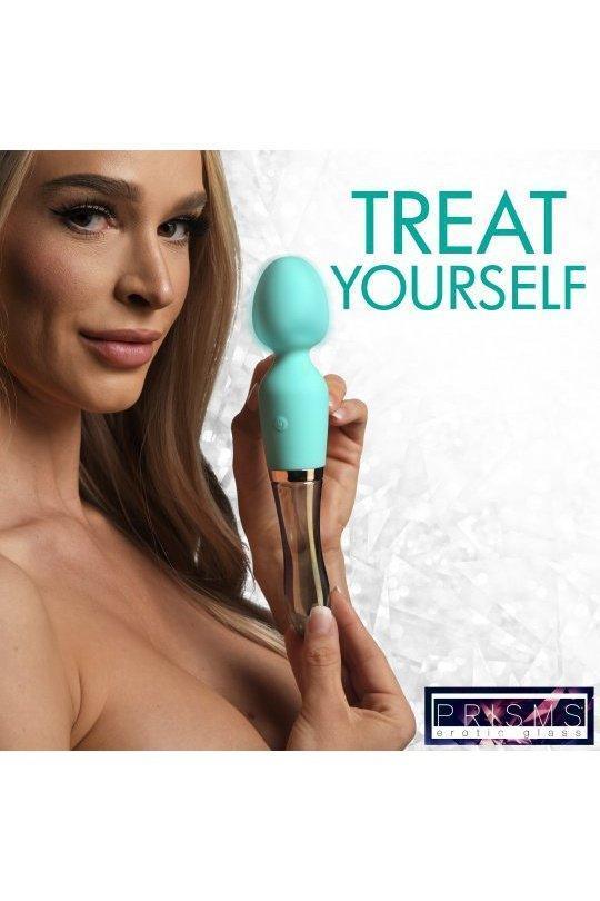 10X Turquoise Dual Ended Silicone and Glass Wand - Sex On the Go