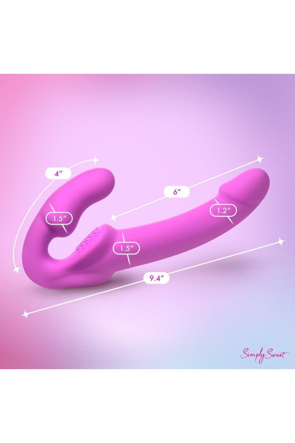 Candy Crush - Purple Vibrating Strapless Strap-On w/ Remote - Sex On the Go
