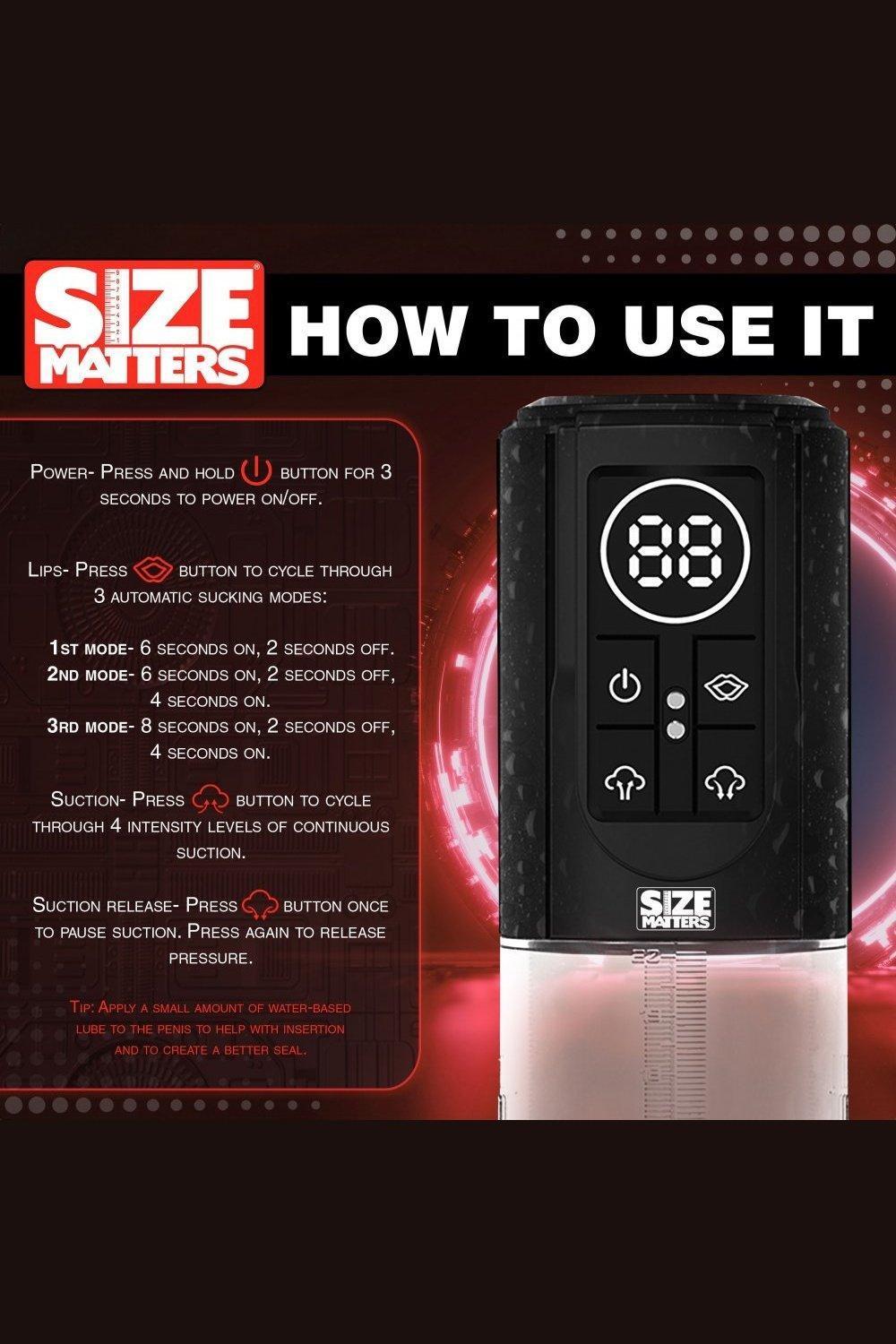 Sucking Penis Pump with Digital Display - Sex On the Go