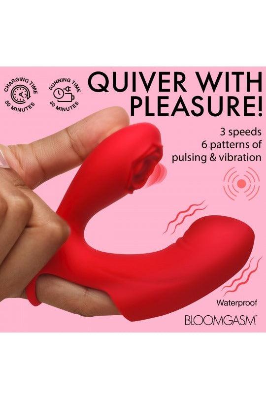 Rose Touch Pulsing Silicone Finger Vibrator - Sex On the Go
