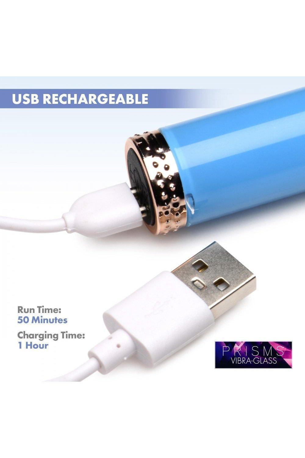 Vibra-Glass 10X Mini Vibe Lilac - Sex On the Go