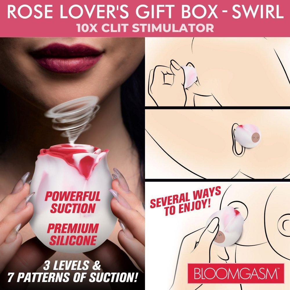 The Rose Lovers Gift Box 10x Clit Suction Rose - Red/white, Red or Pink - Sex On the Go