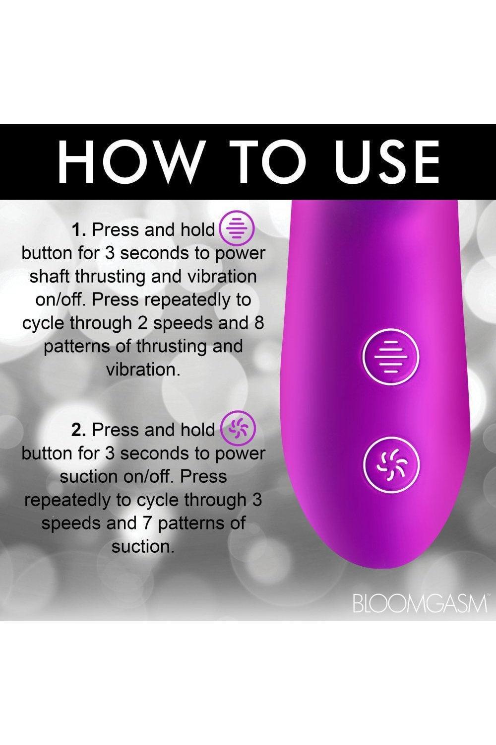 Thrust Wave Thrusting and Sucking Silicone Rabbit Vibrator - Sex On the Go