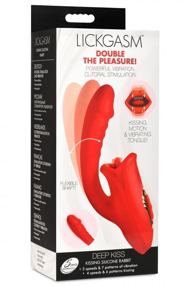 Deep Kiss Silicone Licking Rabbit Vibrator - Sex On the Go