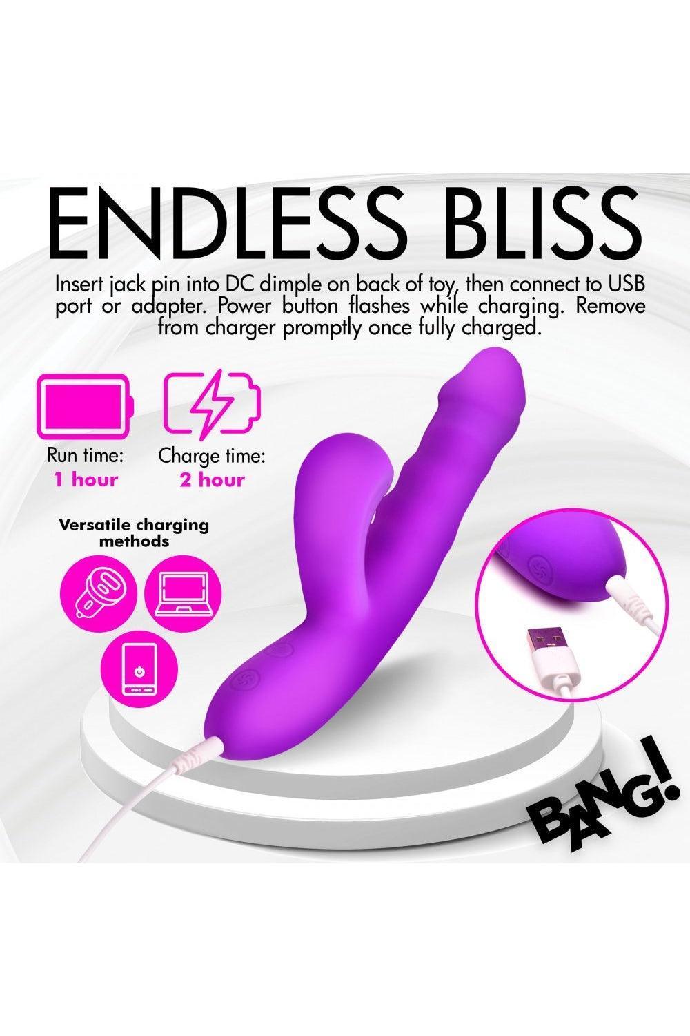 Thrusting and Sucking Silicone Rabbit Vibrator - Sex On the Go