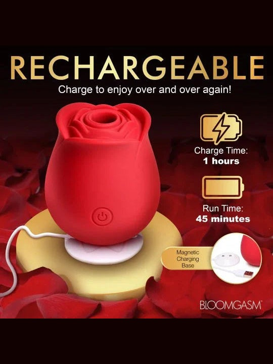 The Perfect Rose Clitoral Stimulator - Red or Pink - Sex On the Go