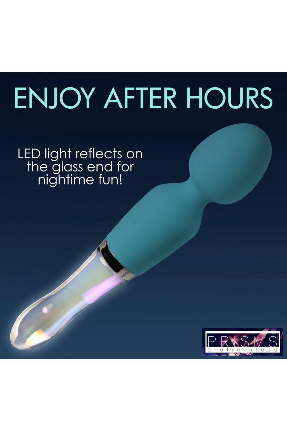10X Turquoise Dual Ended Silicone and Glass Wand - Sex On the Go