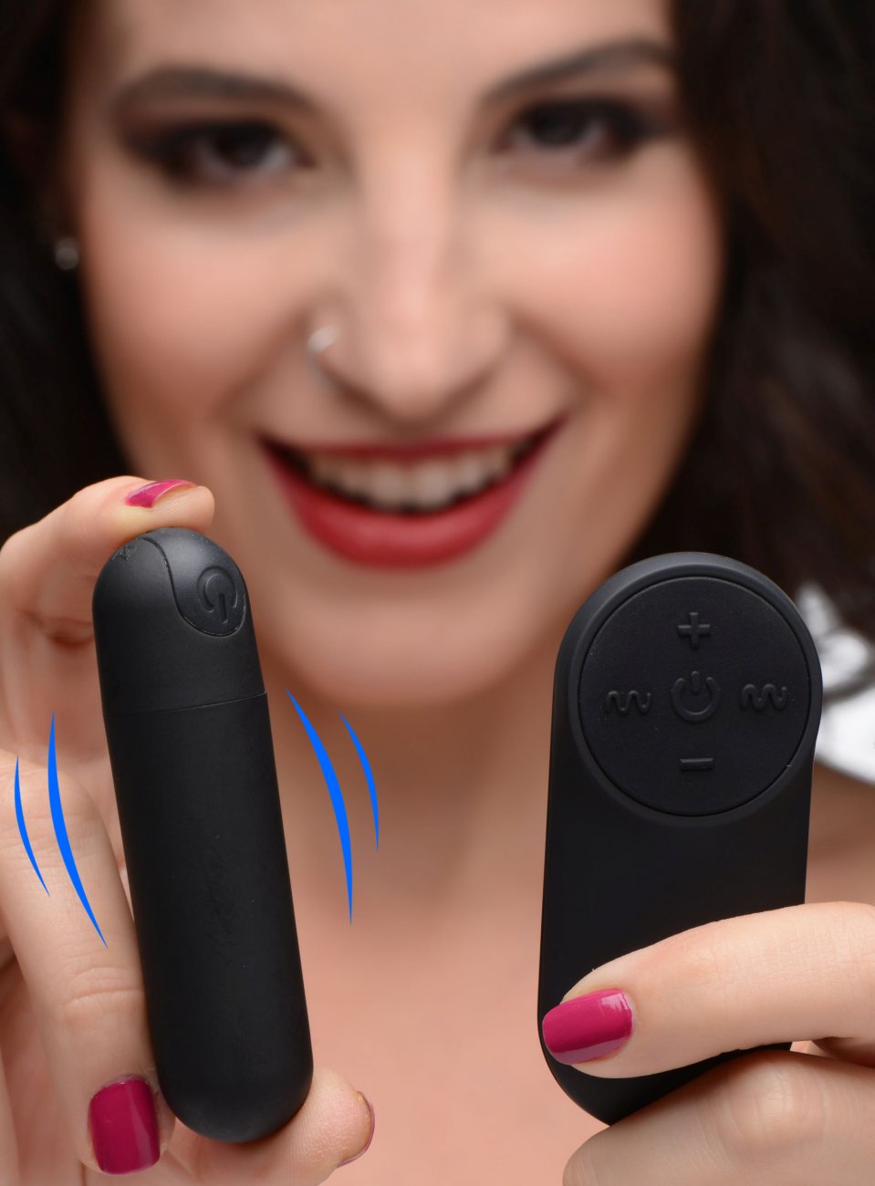 Vibrating Bullet with Remote Control- Purple, Pink, Blue, Black