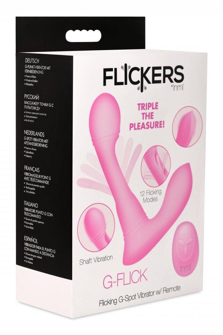 G-Flick G-Spot Flicking Silicone Vibrator with Remote - Sex On the Go