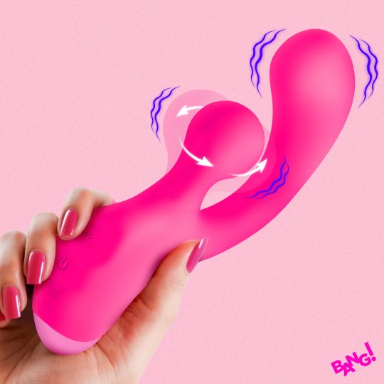 Gyro Rabbit Silicone Vibrator - Pink or Purple