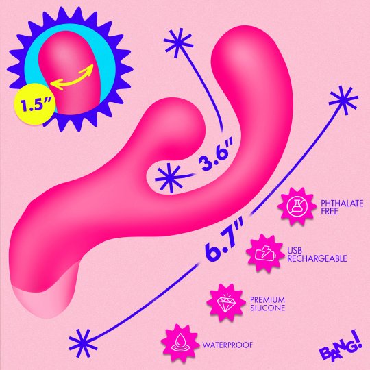 Gyro Rabbit Silicone Vibrator - Pink or Purple