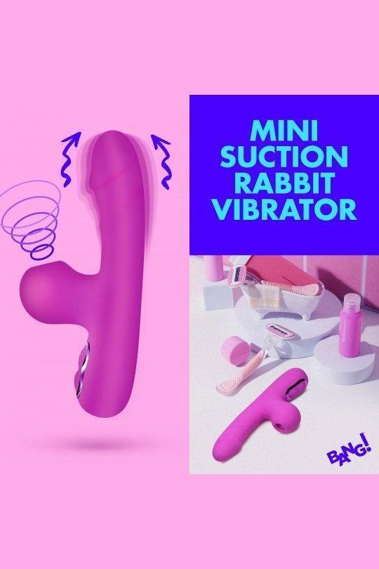 Mini Suction Silicone Rabbit Vibrator - Sex On the Go