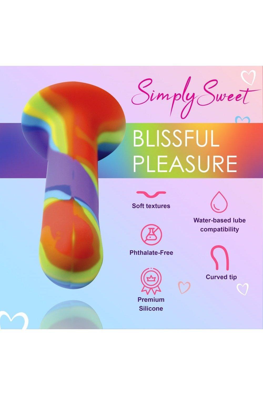 Rainbow Silicone Dildo - Sex On the Go