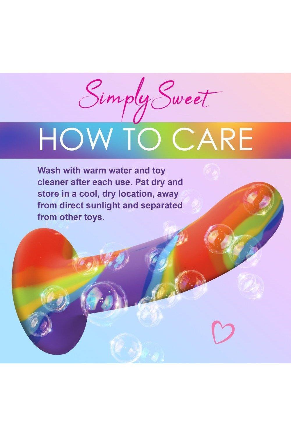 Rainbow Silicone Dildo - Sex On the Go