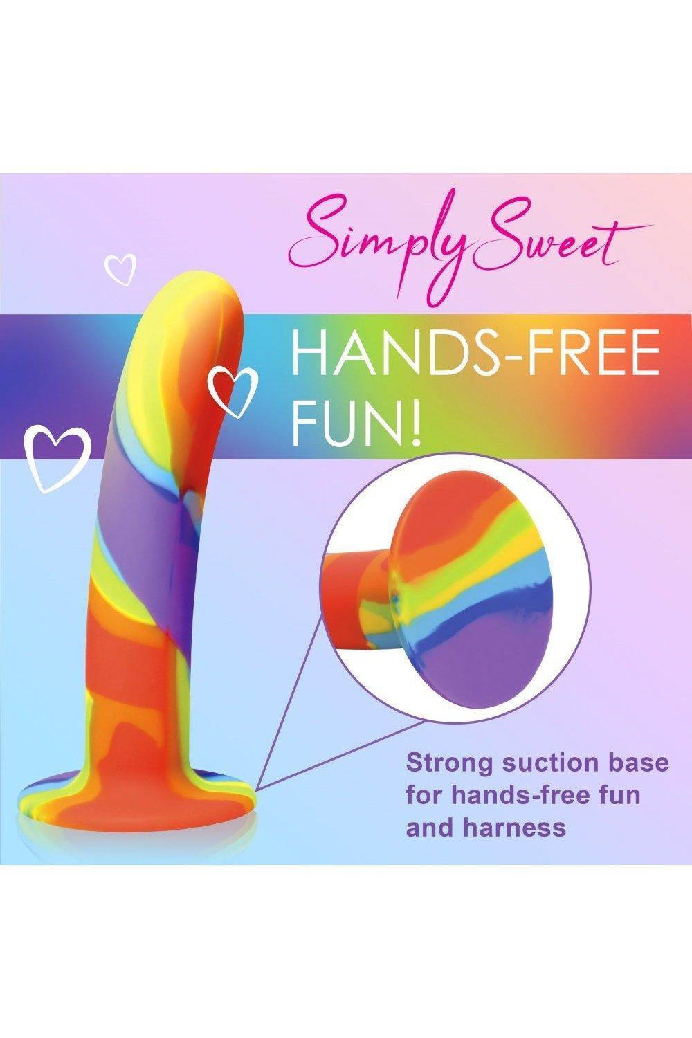 Rainbow Silicone Dildo - Sex On the Go