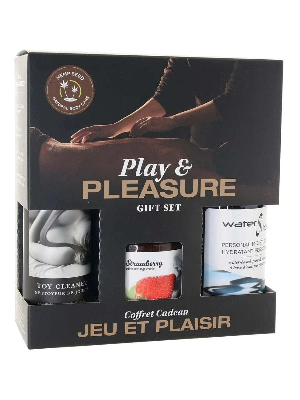 Hemp Seed Oil Play & Pleasure Gift Set in Strawberry