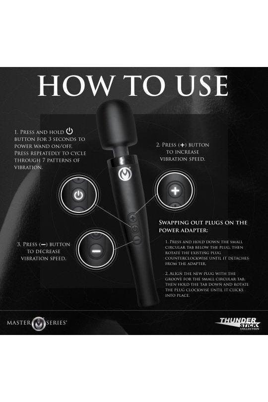 Thunderstick Pro Silicone Wand Massager - Sex On the Go