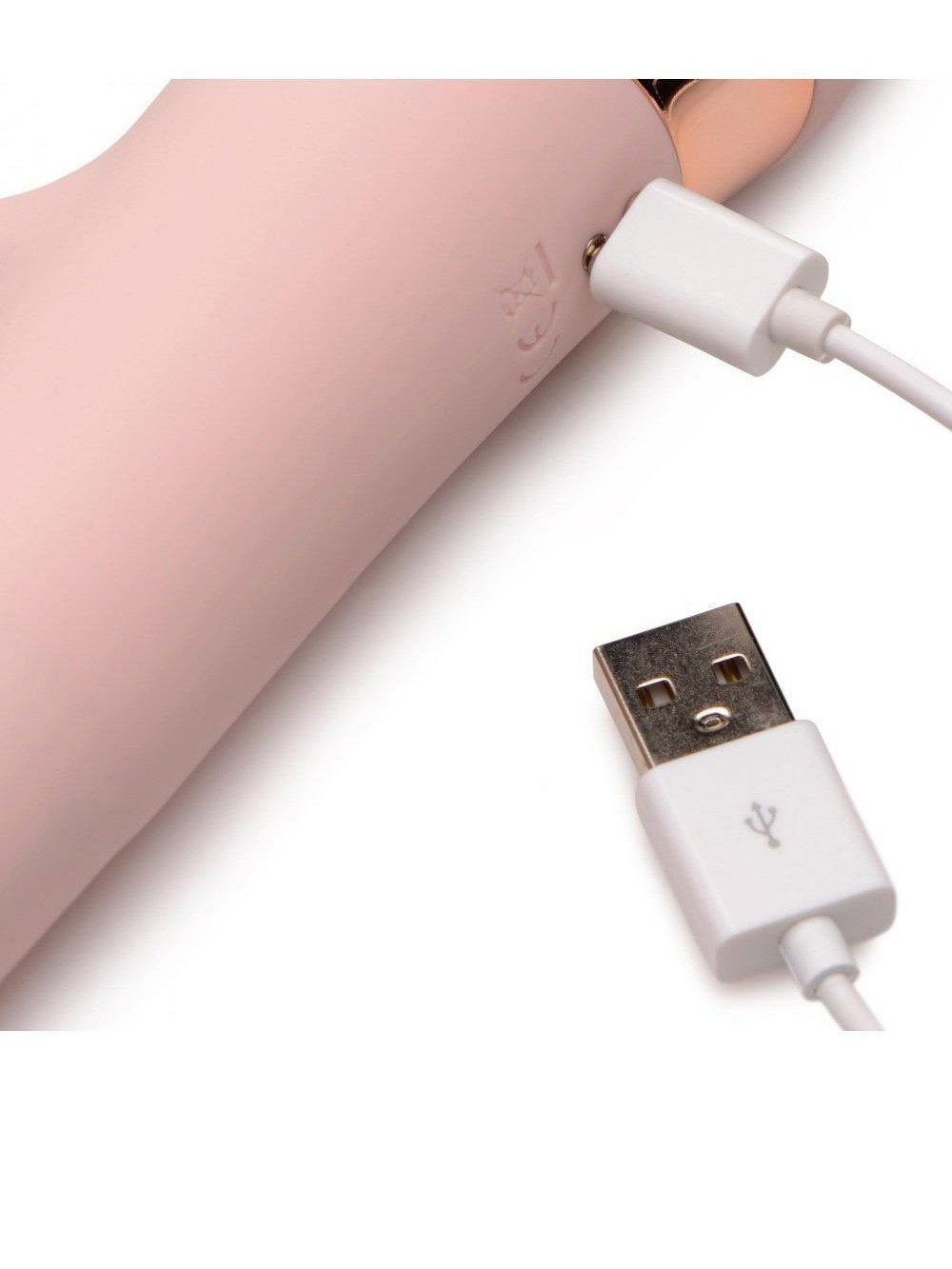 10X Bunny Slide Ring Silicone Vibrator - Sex On the Go